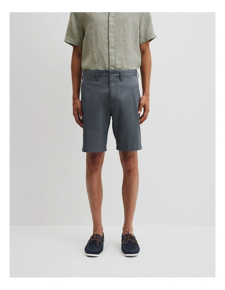 Australian Cotton Stretch Chino Short in Ash Blue image 2