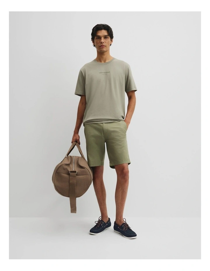 Australian Cotton Modern Logo T-shirt in Moss image 3