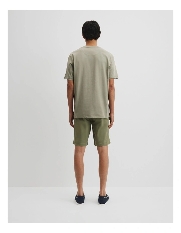 Australian Cotton Modern Logo T-shirt in Moss image 4