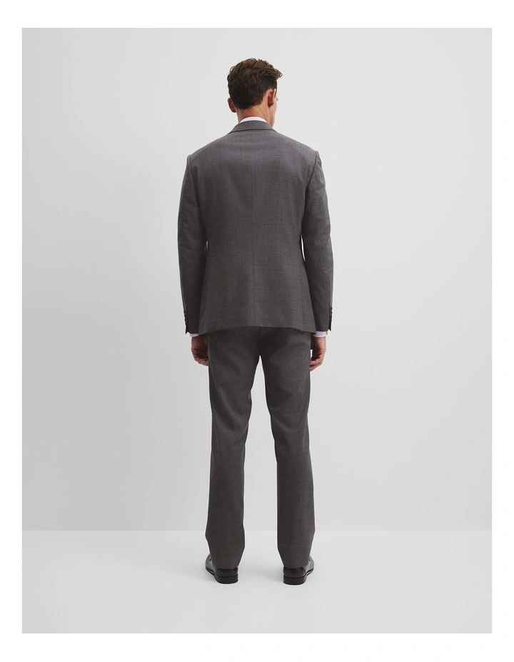 Single Breasted Wool Blend Jacket in Charcoal image 6