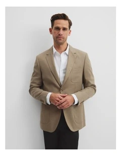 Regular Fit Tencel Blend Jacket in Sage Green