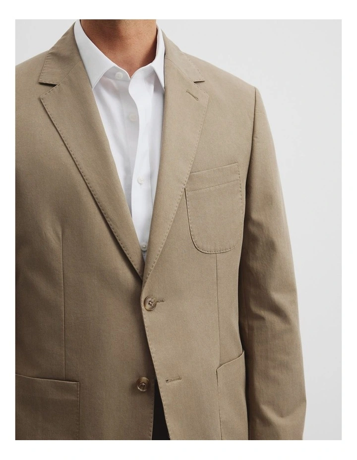 Regular Fit Tencel Blend Jacket in Sage Green image 2
