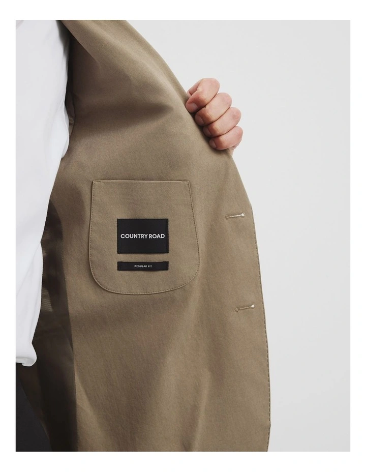 Regular Fit Tencel Blend Jacket in Sage Green image 4