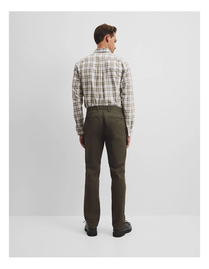 Australian Cotton Tapered Fit Stretch Chino in Willow image 4