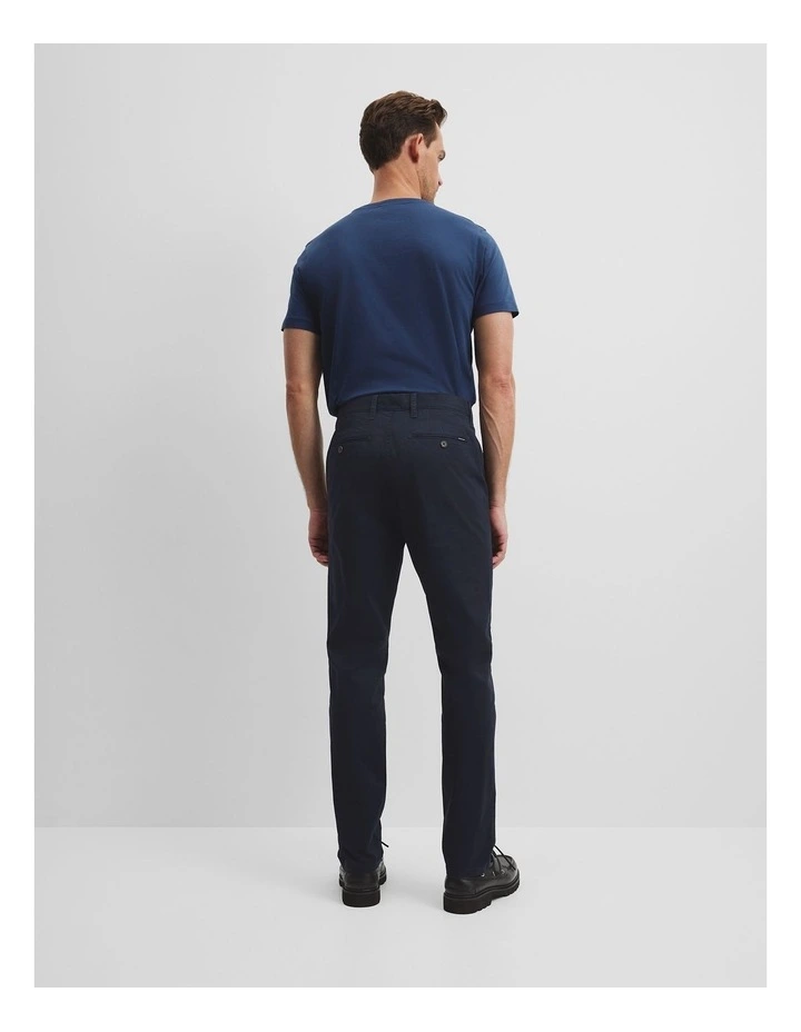 Australian Cotton Tapered Fit Stretch Chino in True Navy image 4
