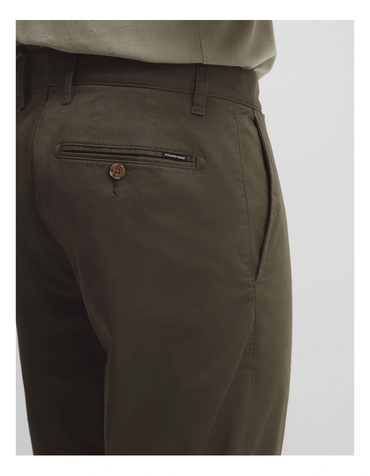 Australian Cotton Standard Fit Stretch Chino in Willow image 3