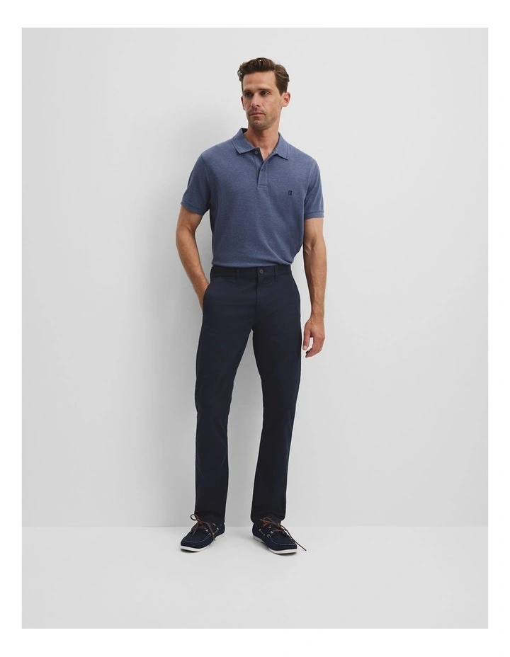 Australian Cotton Standard Fit Stretch Chino in True Navy image 1