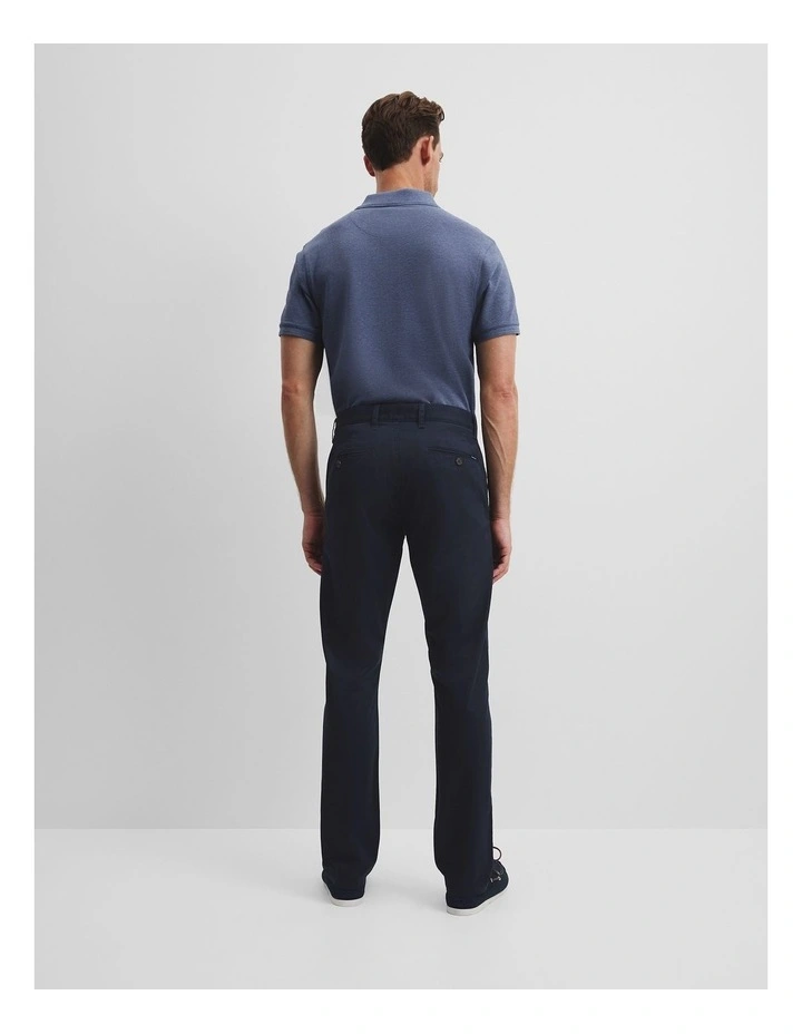 Australian Cotton Standard Fit Stretch Chino in True Navy image 4