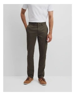 Australian Cotton Slim Fit Stretch Chino in Willow