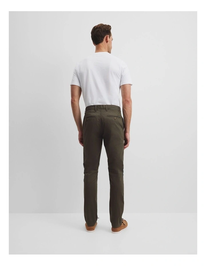 Australian Cotton Slim Fit Stretch Chino in Willow image 4