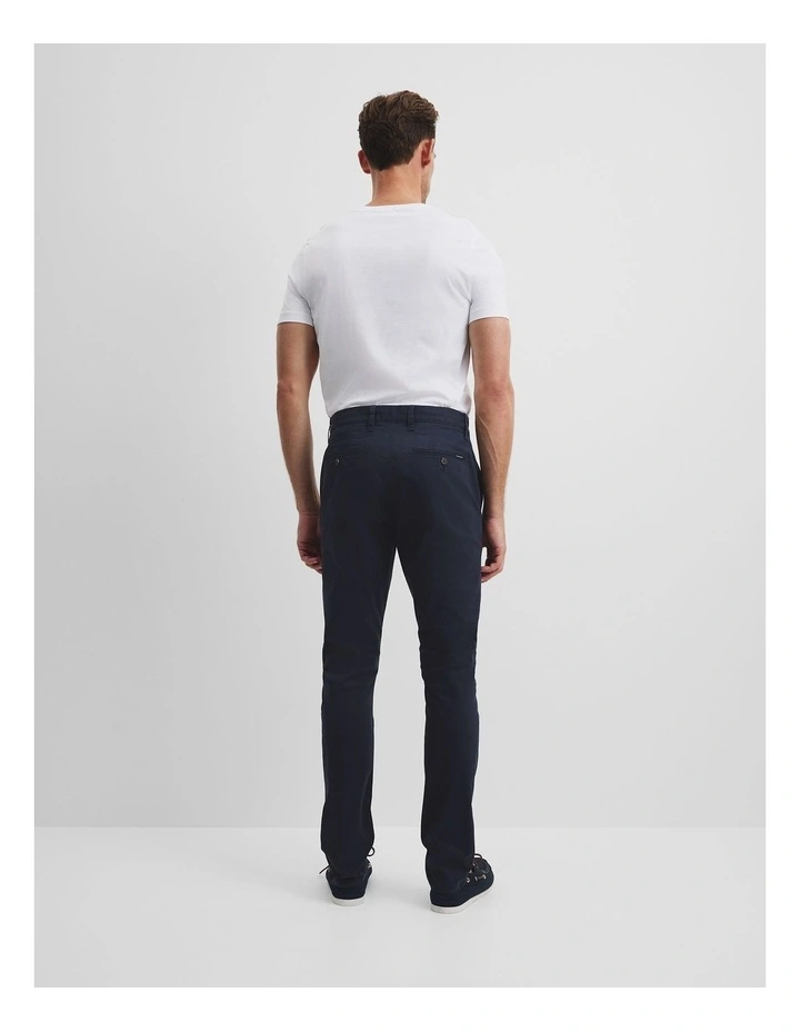 Australian Cotton Slim Fit Stretch Chino in True Navy image 4