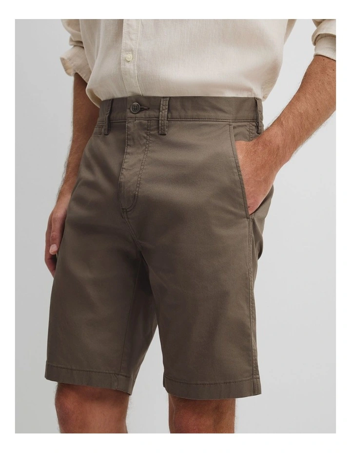 Australian Cotton Stretch Chino Short in Slate image 2