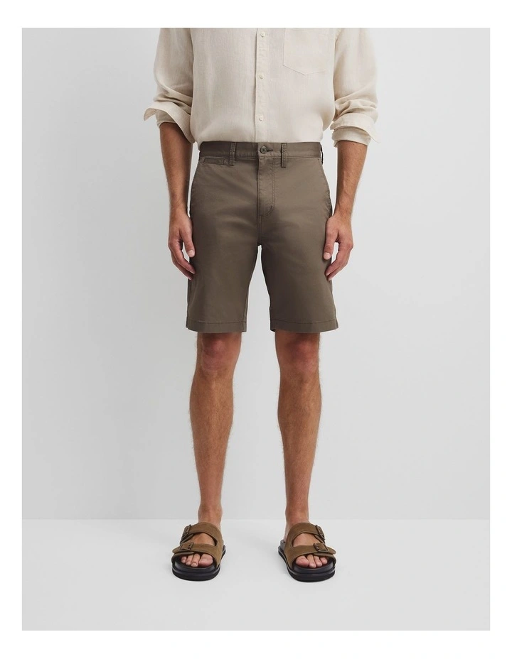 Australian Cotton Stretch Chino Short in Slate image 3