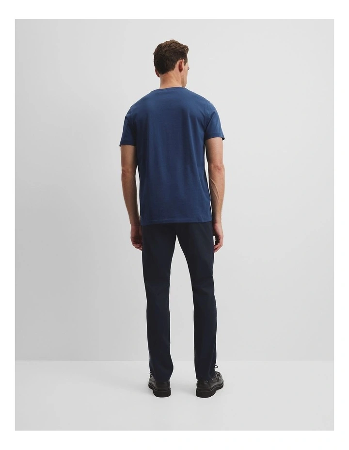 Pima Cotton Crew T-shirt in Storm Blue image 4