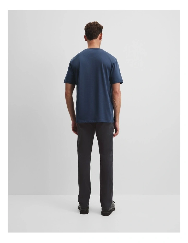 Australian Cotton Modern Logo T-shirt in Storm Blue image 4