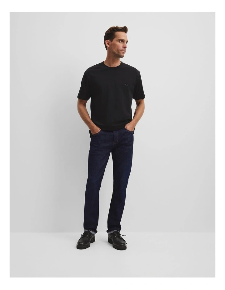 Australian Cotton Cr Logo T-shirt in Black image 2