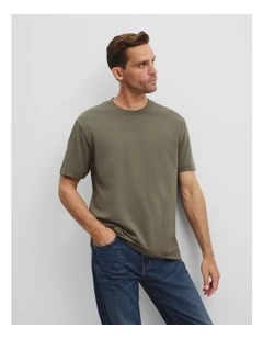 Australian Cotton Cr Logo T-shirt in Willow