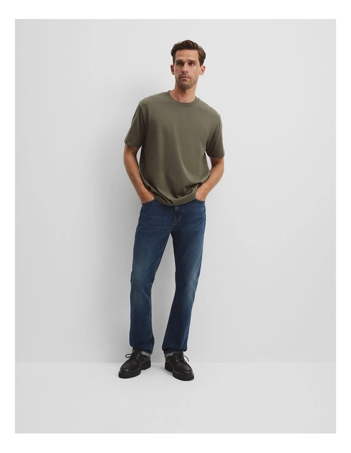 Australian Cotton Cr Logo T-shirt in Willow image 3