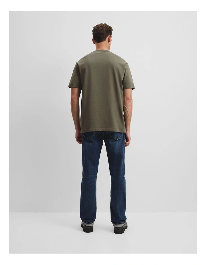 Australian Cotton Cr Logo T-shirt in Willow image 4