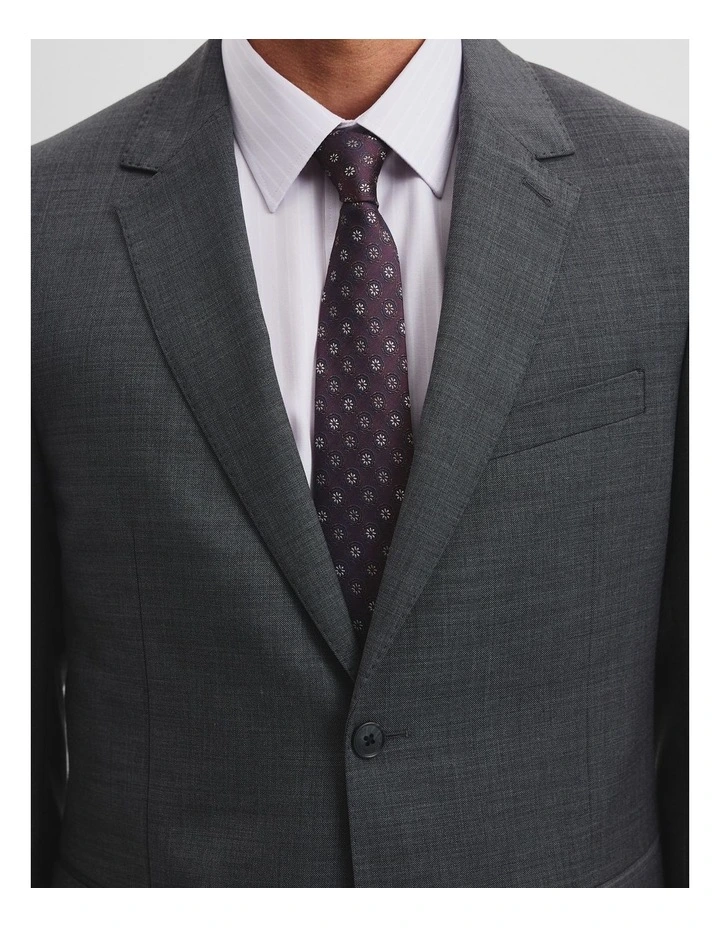 Silk Emblem Tie in Burgundy image 2