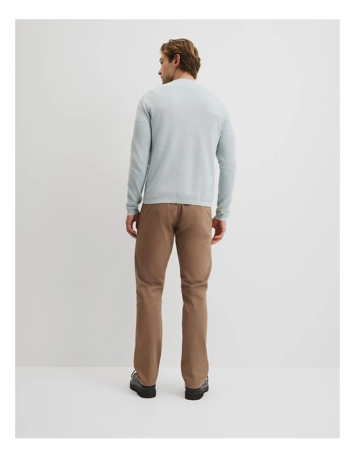 Australian Good Earth Cotton(TM) Pique Crew Neck Knit in Salt Bush image 4