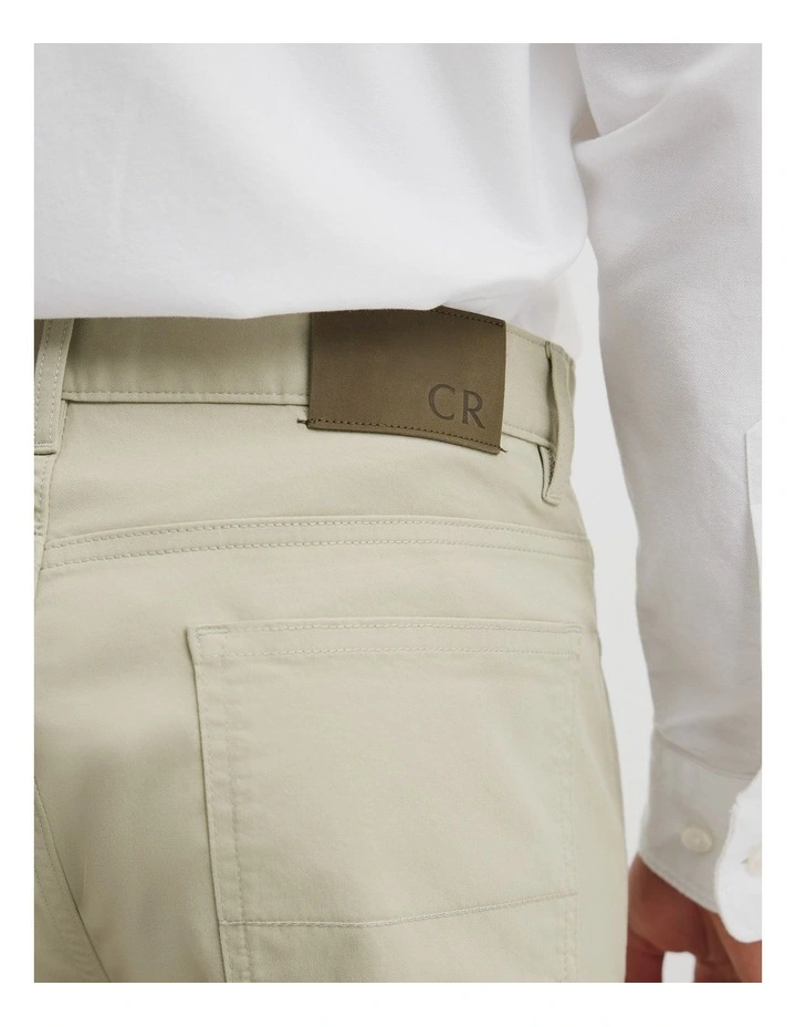 Australian Cotton Tapered Five Pocket Pant in Ash image 3
