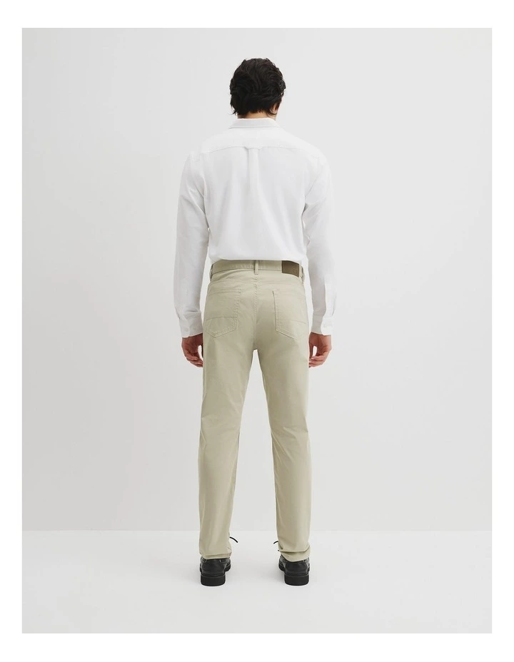 Australian Cotton Tapered Five Pocket Pant in Ash image 4