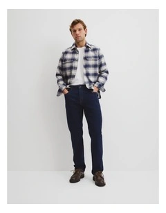 Straight Leg Australian Cotton Jean in Rinse Wash