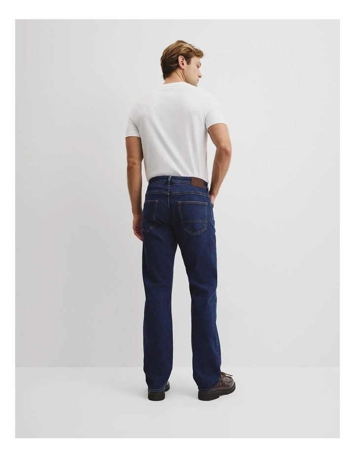 Australian Cotton Straight Leg Jean in Mid Blue Denim image 5