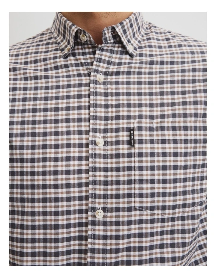 Australian Good Earth Cotton(TM) Regular Fit Check Shirt in Shadow image 2