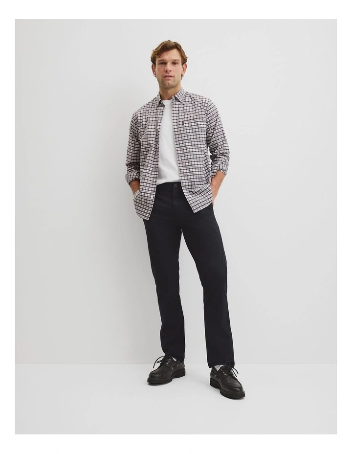 Australian Good Earth Cotton(TM) Regular Fit Check Shirt in Shadow image 3