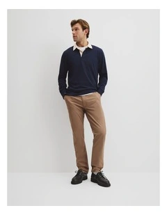 Australian Cotton Rugby Polo in Navy