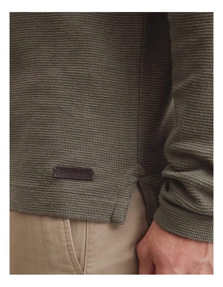 Australian Cotton Textured T-shirt in River Gum image 3