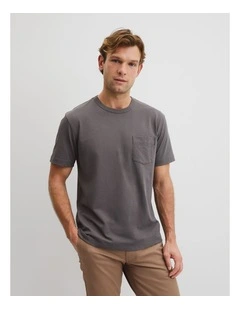 Organically Grown Cotton Slub T-shirt in Shadow