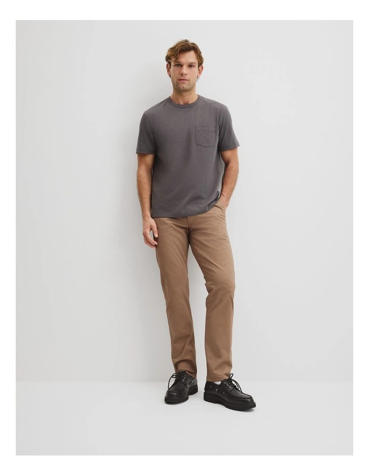 Organically Grown Cotton Slub T-shirt in Shadow image 3