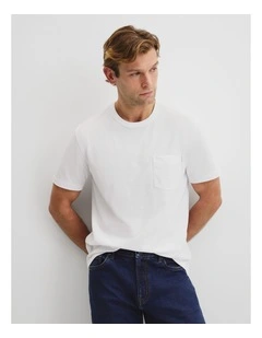 Organically Grown Cotton Slub T-shirt in White