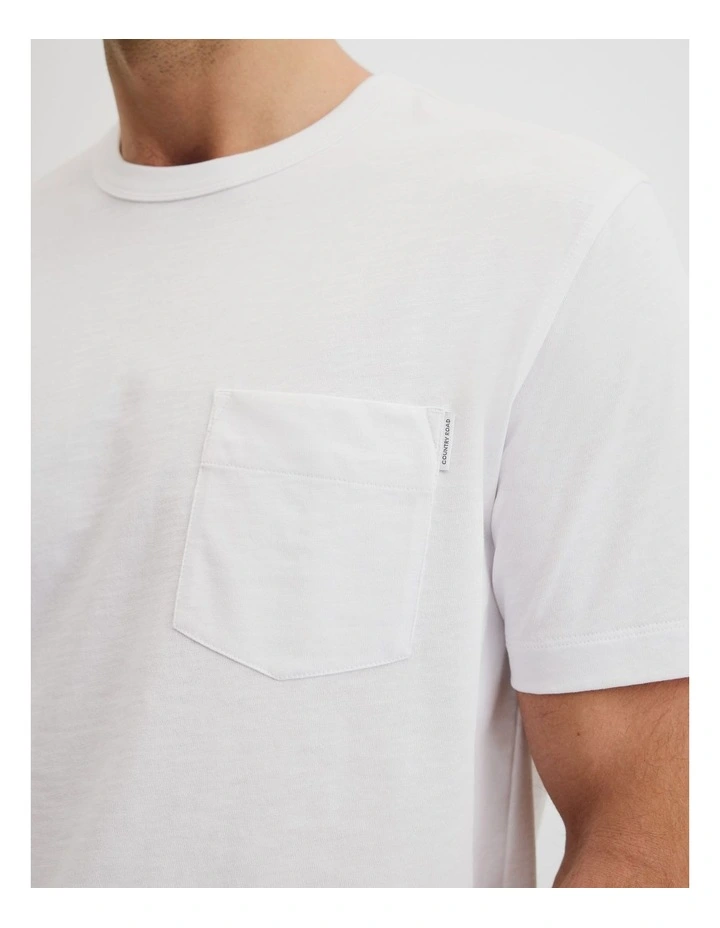 Organically Grown Cotton Slub T-shirt in White image 2