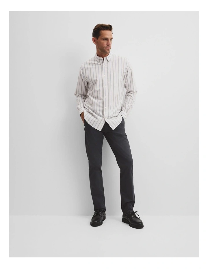 Long Sleeve Reg Gec Oxf Strap Shirt in Multi Stripe image 3