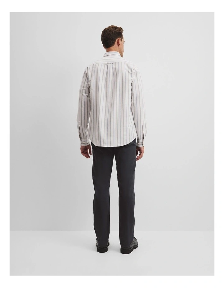 Long Sleeve Reg Gec Oxf Strap Shirt in Multi Stripe image 4