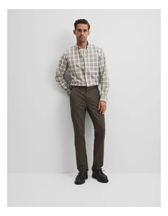 Australian Cotton Tapered Fit Stretch Chino in Willow