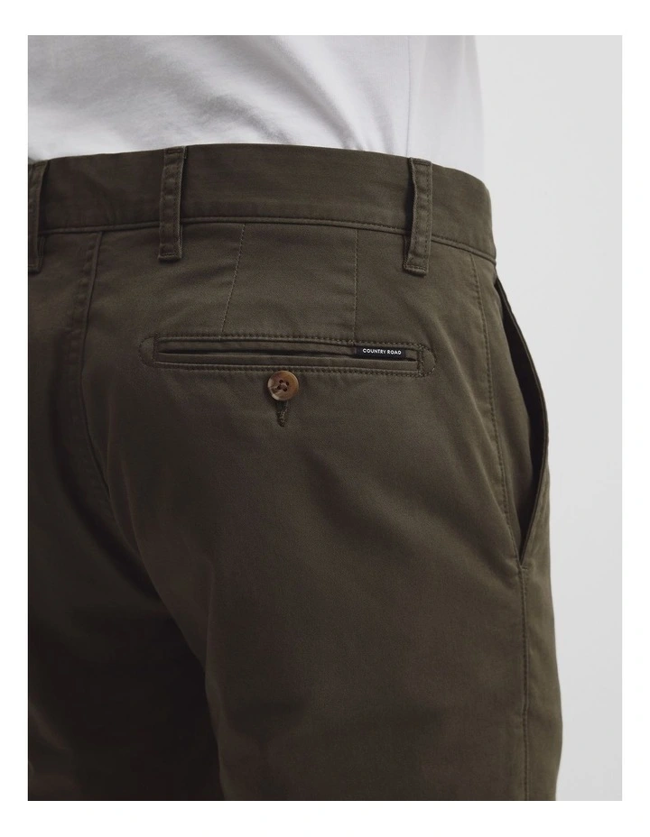 Australian Cotton Slim Fit Stretch Chino in Willow image 3