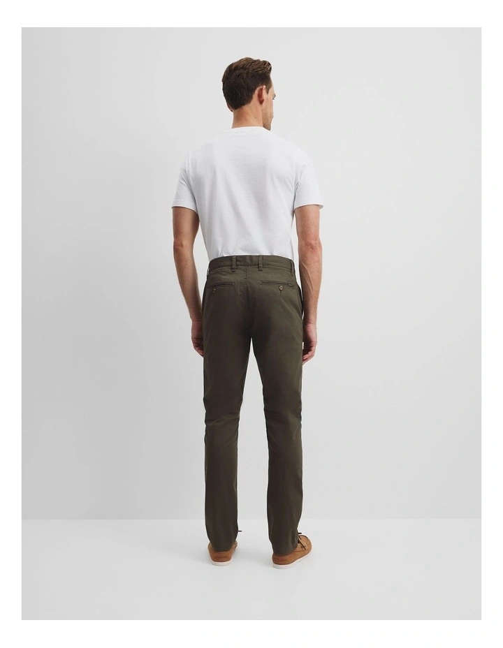 Australian Cotton Slim Fit Stretch Chino in Willow image 4