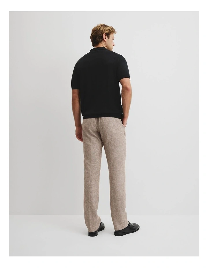 Australian Merino Short Sleeve Trophy Knit Polo in Black image 5