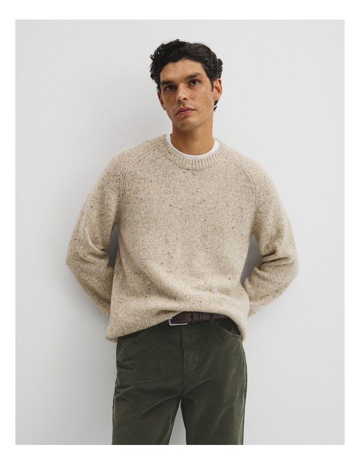 トップス ENDSandMEANS Merino Wool Crew Neck Knit Country Road Merino Wool Nep Crew Neck Knit in Husk | MYER