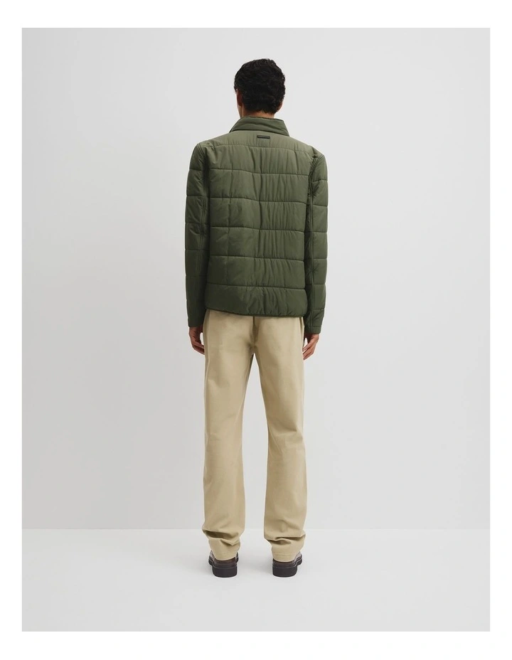 Quilted Funnel Neck Jacket in Willow image 4