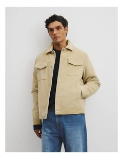Cord Trucker Jacket in Walnut