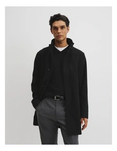 Hybrid Removable Gilet Overcoat in Charcoal