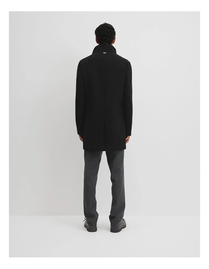 Hybrid Removable Gilet Overcoat in Charcoal image 4