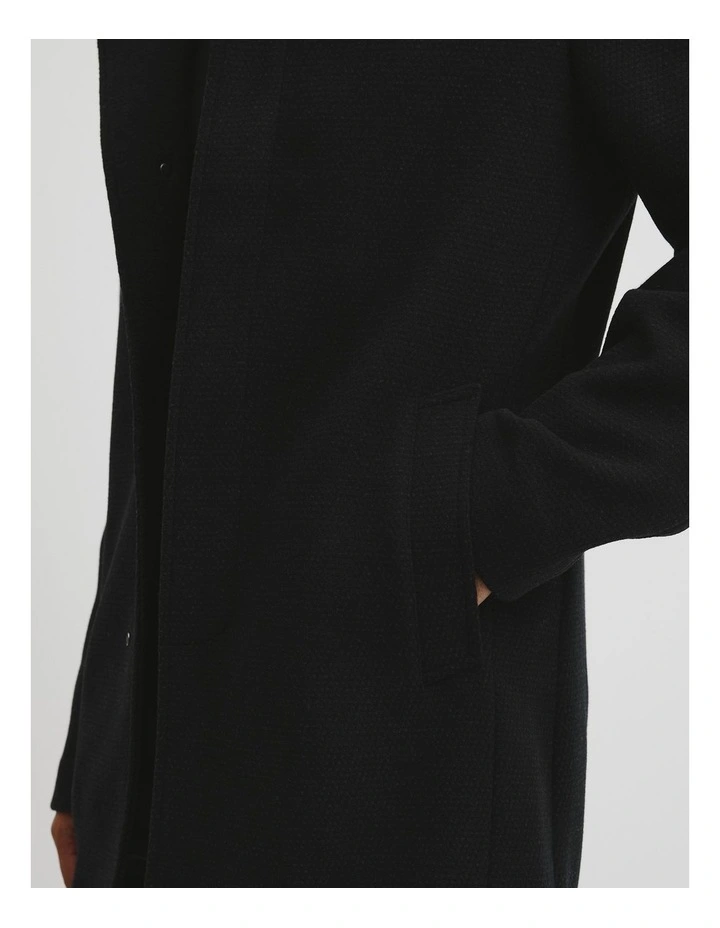 Hybrid Removable Gilet Overcoat in Charcoal image 5