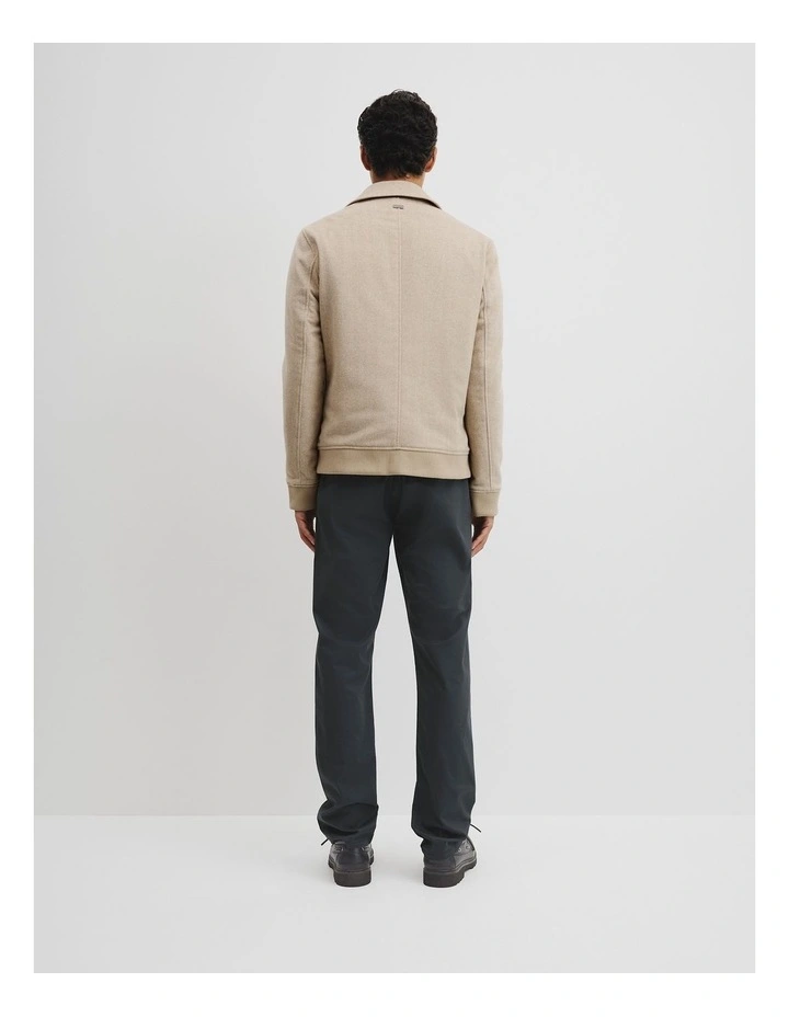 Herringbone Button Jacket in Stone image 4